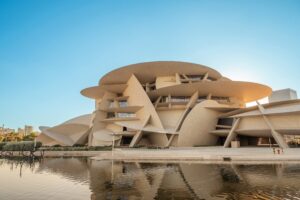 National,Museum,In,Doha,,Qatar,With,A,Wide,Angle,View